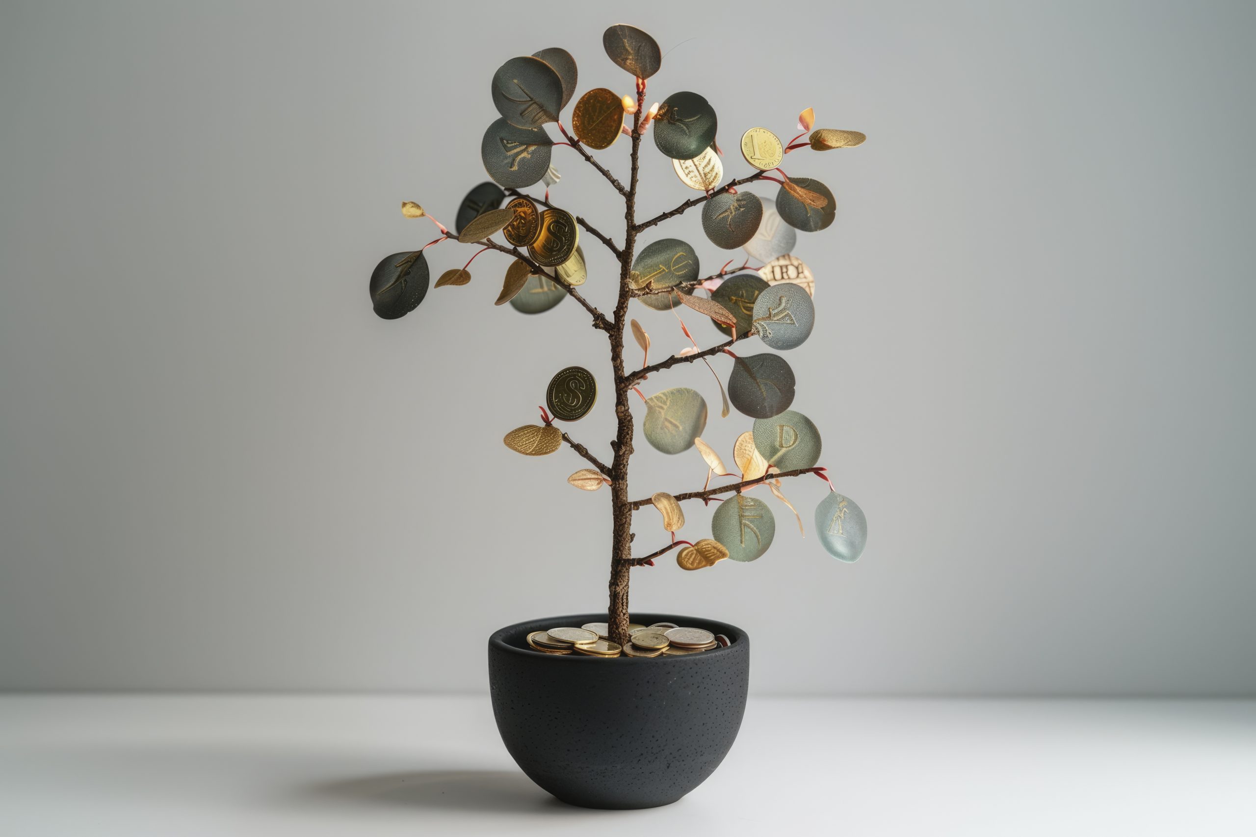 3d rendering money tree